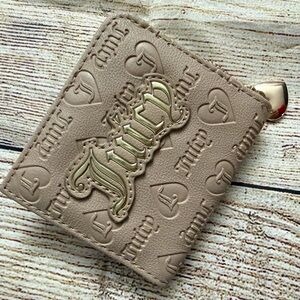 Juicy Couture Cream Wallet with Logo Interior